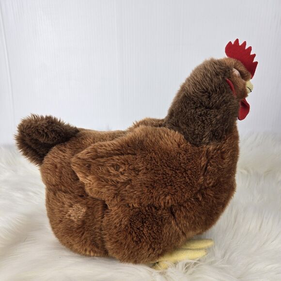 Teddy Hermann Brown Chicken Hen Plush Stuffed Animal 12" - Picture 4 of 11